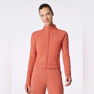 Figs Cropped Contour Knit Jacket in Spiced Cider. Size Small. NWT.